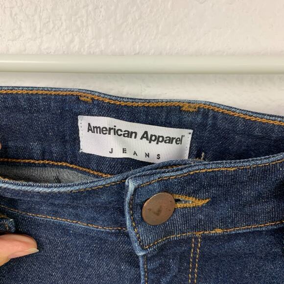 American Apparel Dark Wash Skinny Jeans Size 31 - Picture 3 of 8